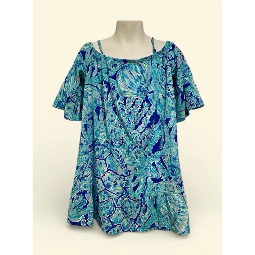 Lilly‎ Pulitzer Girls Off The Shoulder Jaci Dress Size Small S 4/5 Secret Escape